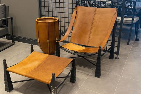 CALFSKIN SOFA, POT, SEHPA 3'LÜ SET
