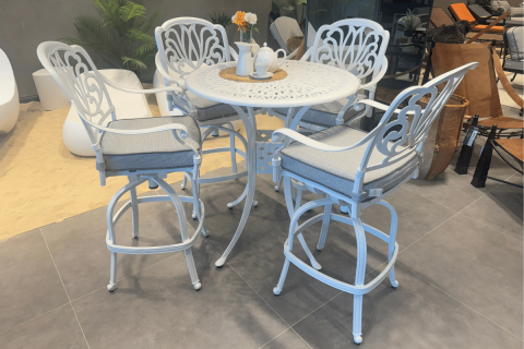ELIZABETH 4’LÜ BAR SETİ – BEYAZ